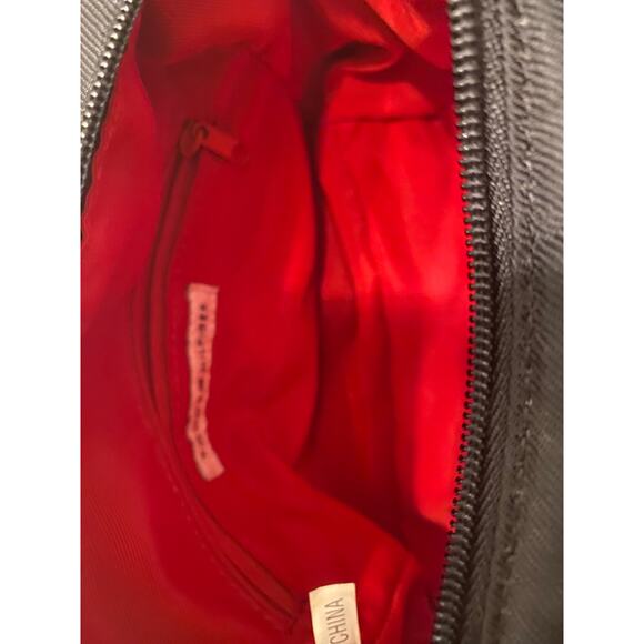 Tommy Hilfiger Black Nylon Small Crossbody Bag with Red Interior Preppy Classic - Picture 4 of 8